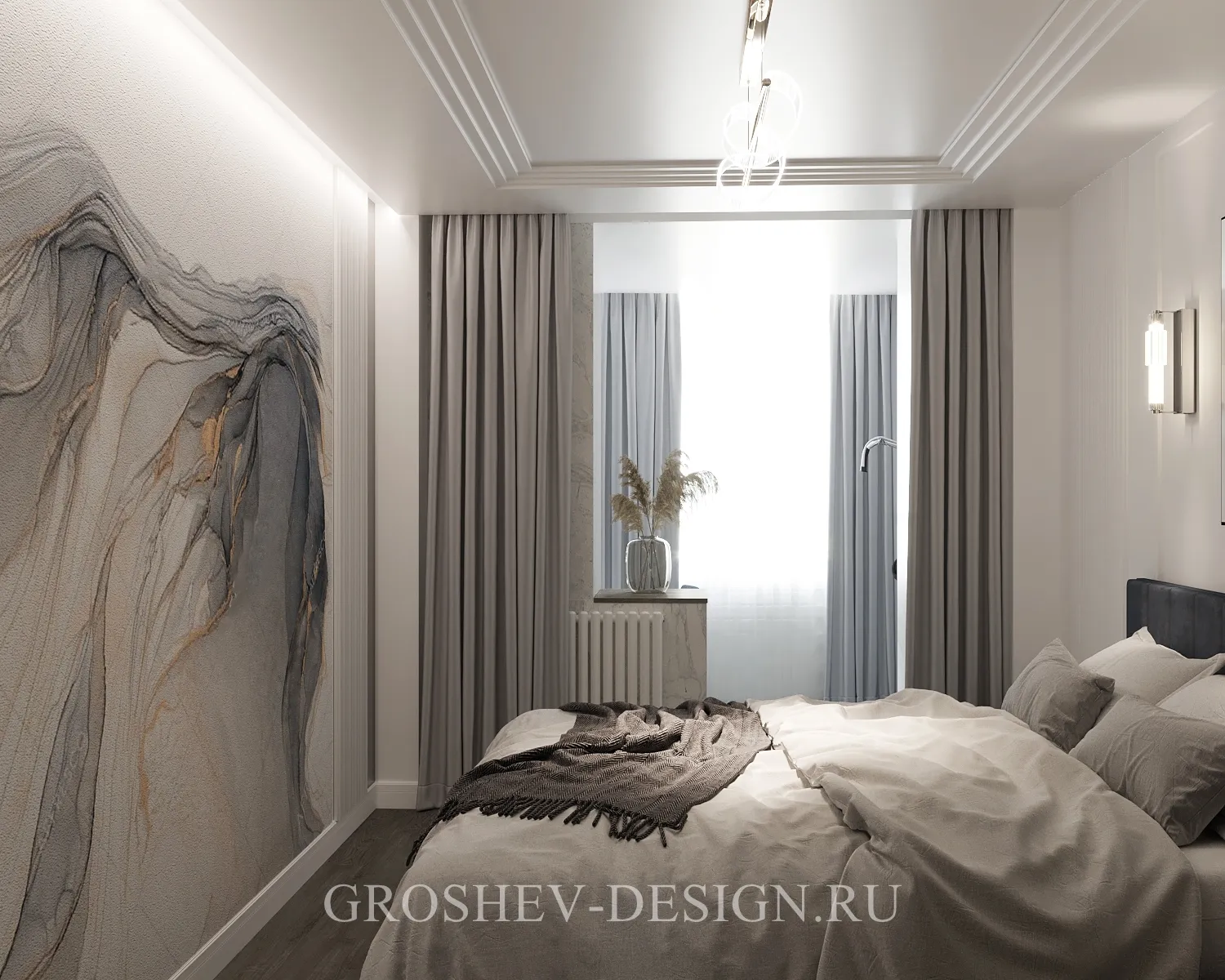 Дизайн интерьера квартиры в г. Абакан по ул. Алексеева 21 - Спальня - Фото 10
