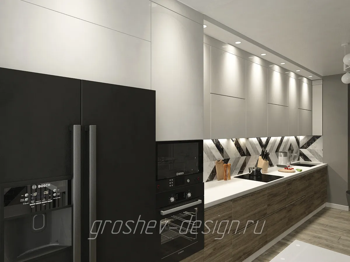Дизайн интерьера квартиры в г. Абакан ул. Дружбы народов 43А - Кухня - Фото 4