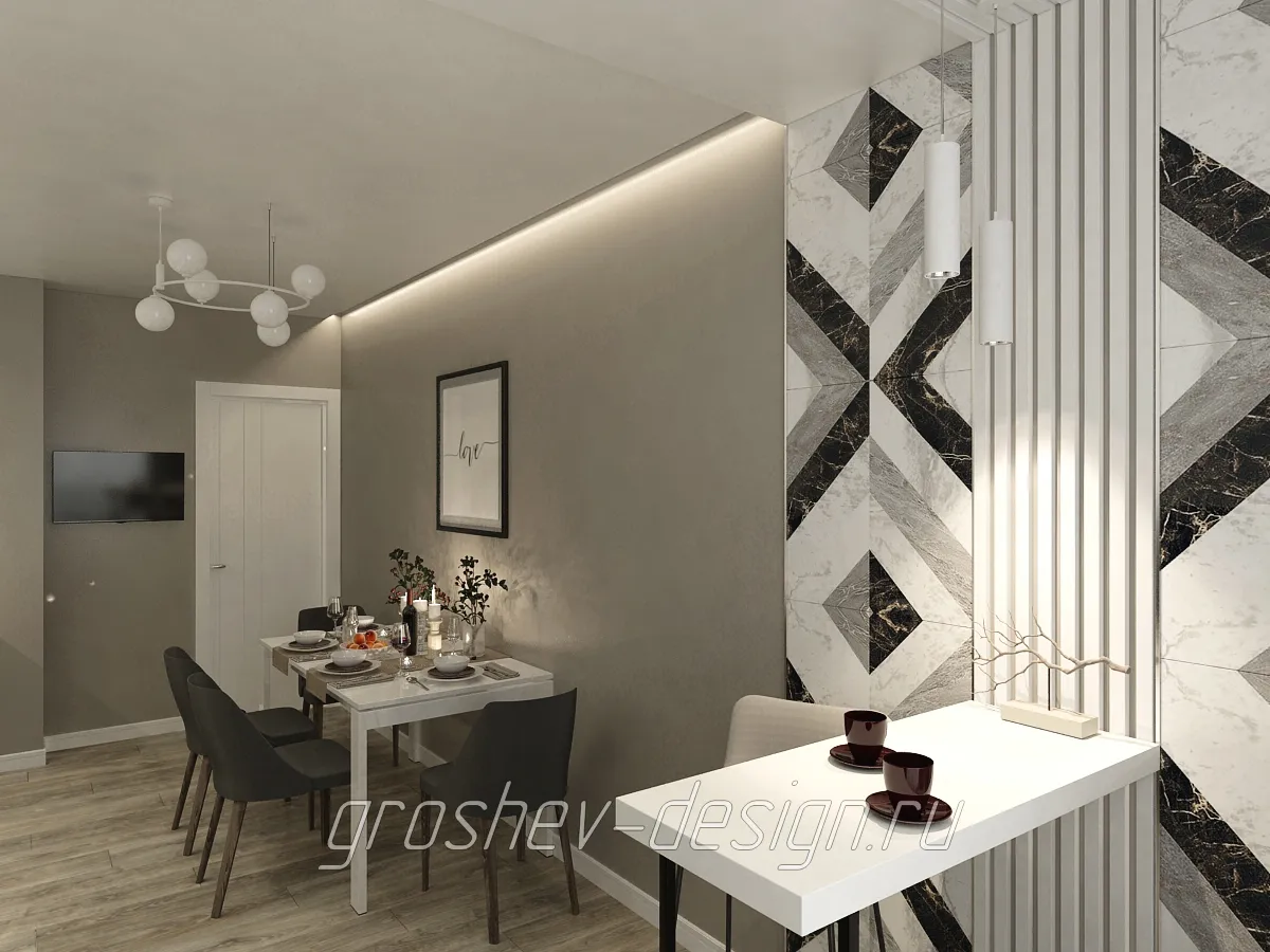 Дизайн интерьера квартиры в г. Абакан ул. Дружбы народов 43А - Кухня - Фото 5