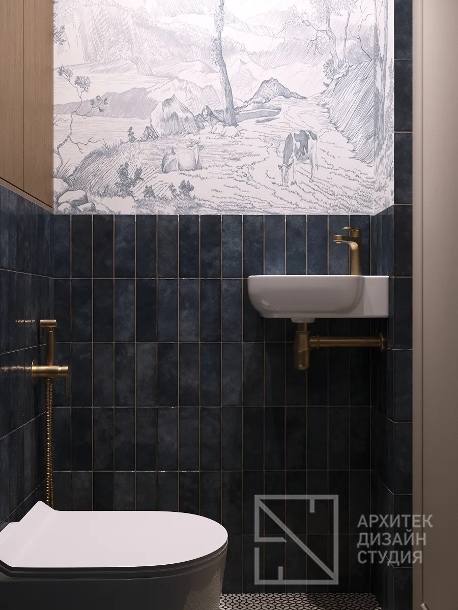 Дизайн интерьера квартиры в Абакане по ул. Ленина 56 (Проект 2) - Туалет - Фото 2