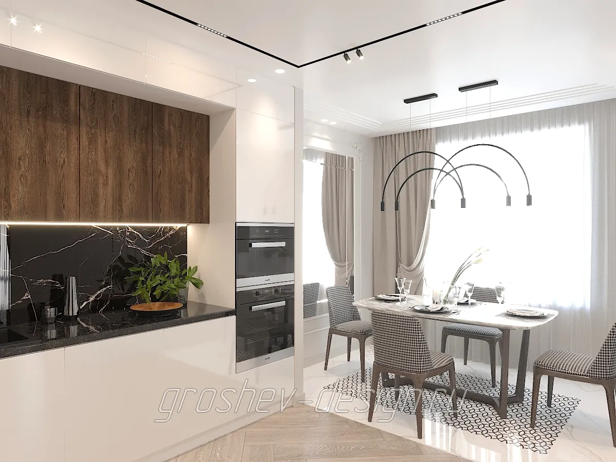 Дизайн интерьера квартиры в г. Абакан ул. Некрасова 31Б - Кухня - Фото 2