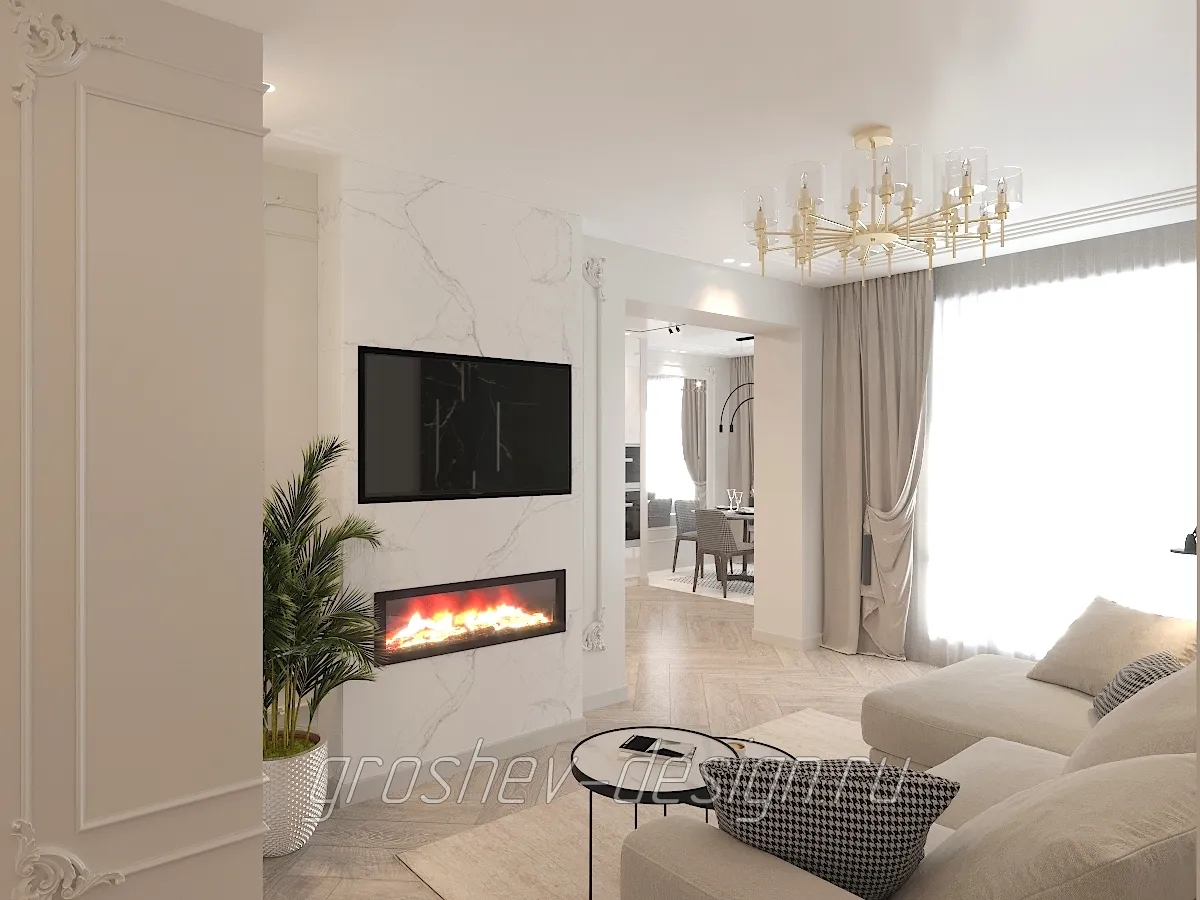 Дизайн интерьера квартиры в г. Абакан ул. Некрасова 31Б - Гостиная - Фото 2